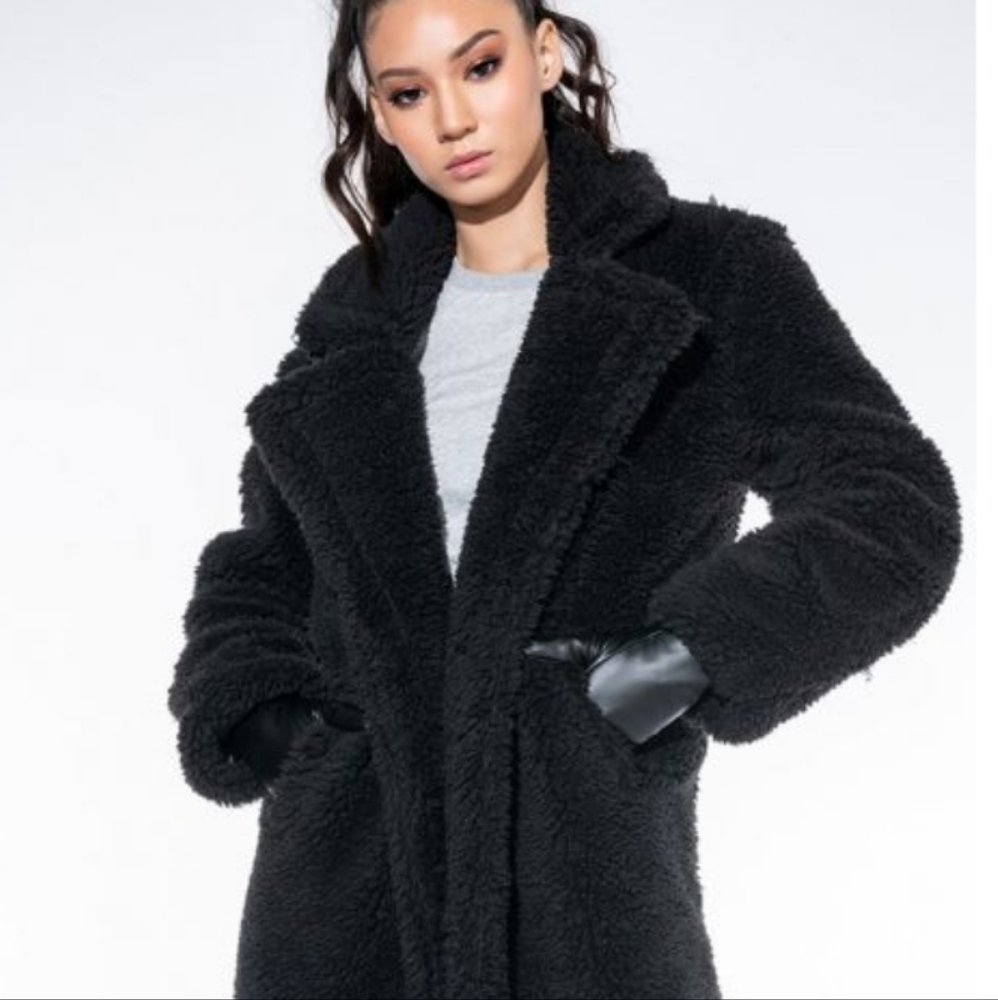 AKIRA - AZALEA WANG OVERSIZED FUZZY TEDDY TRENCH